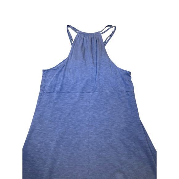 Athleta Dress Women‎ Medium Dress Sundress Heathered Blue High Neck Strappy Knit - Picture 3 of 7